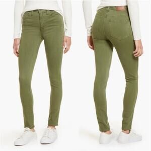 Madewell 10”High Rise Skinny Jeans Green Denim Women’s Size 24